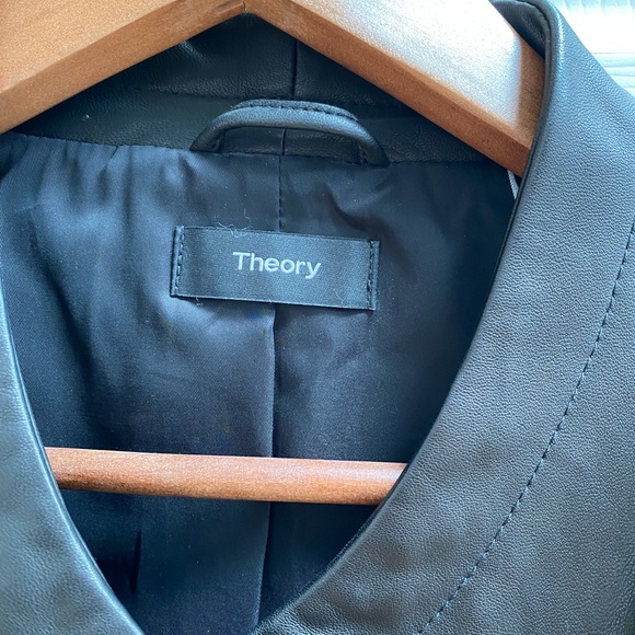 New without tags. Theory black leather jacket - Picture 5 of 5